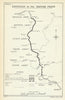 German Spring Offensive 1918. Extension of the British Front. WW1 1935 old map