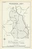 Western Front. Devastated Area 1918. First World War 1935 old vintage map