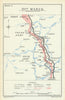 Operation Michael. 21 March 1918. First World War 1935 old vintage map chart