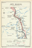 Operation Michael. 22 March 1918. First World War 1935 old vintage map chart