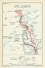 Operation Michael. 23 March 1918. First World War 1935 old vintage map chart