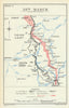Operation Michael. 24 March 1918. First World War 1935 old vintage map chart
