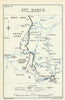 Operation Michael. 25 March 1918. First World War 1935 old vintage map chart