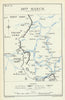 Operation Michael. 26 March 1918. First World War 1935 old vintage map chart