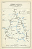 Operation Michael. German Advance, 27 March–5 April 1918. WW1 1937 old map