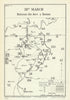 Operation Michael. 28 March. Between the Avre & the Somme. WW1 1937 old map