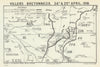 Battle of Villers-Bretonneux. 24 & 25 April 1918. First World War 1937 old map