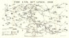 Battle of the Lys. 18 April 1918. First World War 1937 old vintage map chart