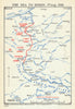 Second Battle of the Marne. The Sea to Reims, 7 August 1918. WW1 1939 old map