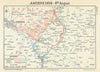 Battle of Amiens. 8 August 1918 General Situation. First World War 1947 map