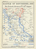 Battle of Montdidier, The French Advance, 8–11 August 1918. WW1 1947 old map