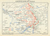 Battle of Amiens. 10 August 1918. First World War 1947 old vintage map chart