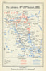 Second Battle of the Somme. The Advance, 8–20 August 1918. WW1 1947 old map