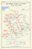 Hundred Days. British Advance to Victory 8 August–11 November 1918. WW1 1947 map
