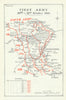 Advance to the Selle/Sambre. First Army, 20–31 October 1918. WW1 1947 old map