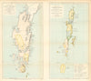 Andaman Islands illustrating tribal distribution. Man/Temple/RGS 1880 old map