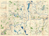 Jarrold’s Map of the Norfolk Broads. Mid-century leisure map by Freda Hands 1946