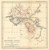 Southern Tunisia illustrating Sir Harry Johnston’s journeys. RGS 1898 old map