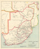Southern Africa Railway & Index Map. Rhodesia Bechuanaland. SAMLER BROWN 1914