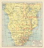 Central & South Africa - Key to Section Maps. SAMLER BROWN 1914 old