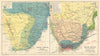 Southern Africa Health Resorts, Climatic Zones & Rainfall. SAMLER BROWN 1914 map