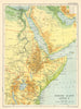 North East Africa. Somaliland British/German East Africa. SAMLER BROWN 1914 map