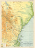 British East Africa & German East Africa. Kenya & Tanzania SAMLER BROWN 1914 map