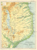 Nyasaland German/Portuguese East Africa. Mozambique Malawi SAMLER BROWN 1914 map