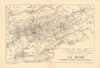 La Ruhr – Charbonnages et Industries. French occupation map. 13 January 1923