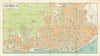 Lisboa. Large city plan of Lisbon by Antonio Saores c1954 old vintage map