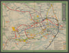 London UndergrounD Railways Map by George Philip. Sports Stadia & Museums 1912