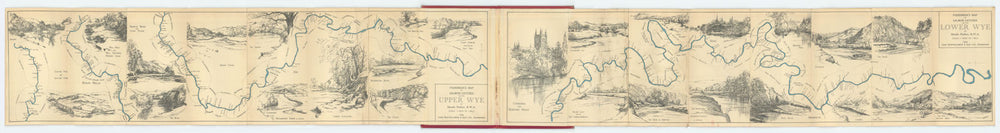 Fisherman's Map of Salmon Catches on the Upper & Lower Wye by Maude Parker 1933