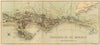 Principauté de Monaco. l’Office National Monégasque du Tourisme 1943 old map