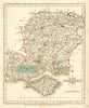 Antique county map of HAMPSHIRE by JOHN CARY. Original outline colour 1787