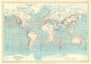 Isobaric Lines & Prevailing Winds of the Globe for July. Buchan / RGS 1891 map