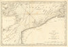 Chart of the Straits of Dover & the South Part of the North Sea. Faden 1805 map