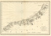 Coast of France — River Somme to Fécamp. Seine-Maritime Dieppe. Faden 1805 map