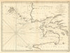 Chart of the Bay of Brest from Ushant to the Saints. Finistère. Faden 1805 map