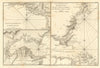 Coast of Corsica. Straits of Bonifacio & Porto Vecchio harbour. Faden 1805 map