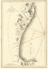 Plan of the Bay of Vado by William Faden. Savona, Liguria sea chart 1805 map