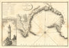 Plan of the Harbour of Genoa by William Faden. Lanterna di Genova 1805 old map