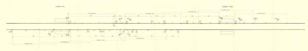 PICCADILLY LINE Sudbury Town to Sudbury Hill signalling & track diagram 1972 map