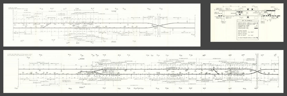 VICTORIA LINE Highbury—King's Cross—Euston—Warren Street track diagram 1968 map
