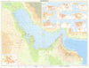 Arabian Gulf + Dubai Manama Doha Kuwait Muscat Abu Dhabi Riyadh plans 1977 map
