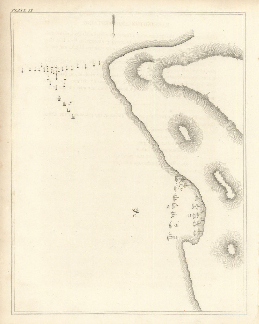 Untitled plan of the Capture of St. Lucia 1778 — Barrington & D’Estaing 1824 map