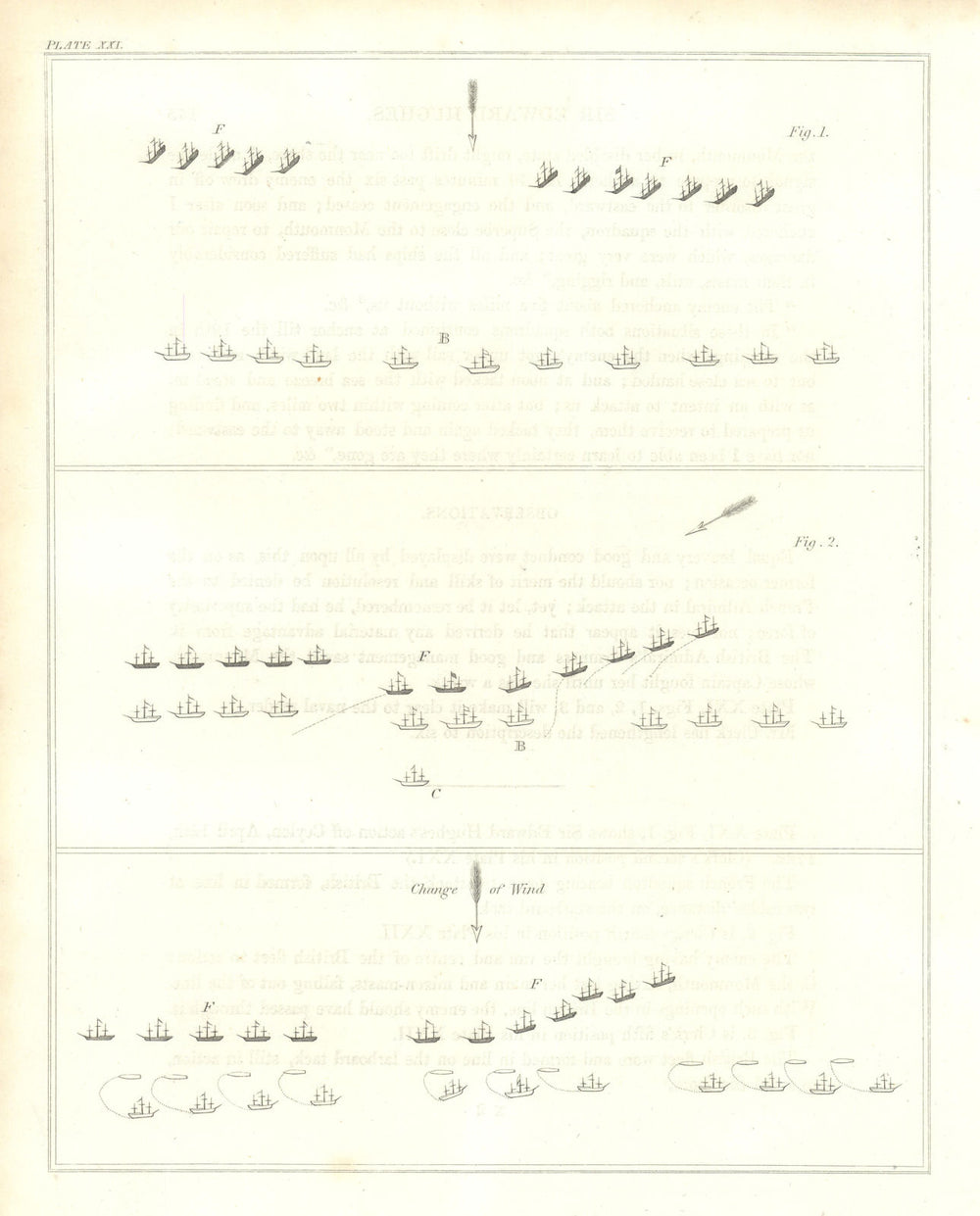Battle of Providien, 12 April 1782, Sri Lanka — Sir Edward Hughes 1824 old map