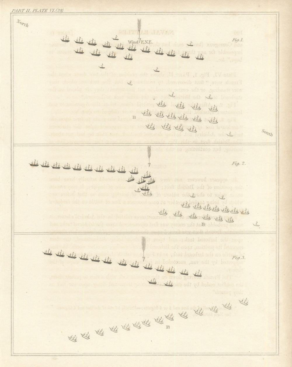 Untitled plan of the Battle of Genoa 14 March 1795, Italy — Lord Hotham 1824 map