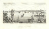 A view of Sydney Harbour, New South Wales by John Carmichael 1848 old print