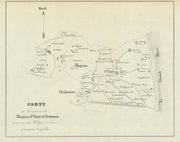 Blaignan, Saint-Yzans & Ordonnac—Médoc—Bordeaux vignobles/wine chateaux map 1839