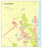 Vintage Fujairah town city plan, United Arab Emirates. UAE. GEOprojects 1981 map